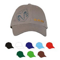 6 Panel Low Profile Unstructured Cotton Cap w/ Sandwich Bill